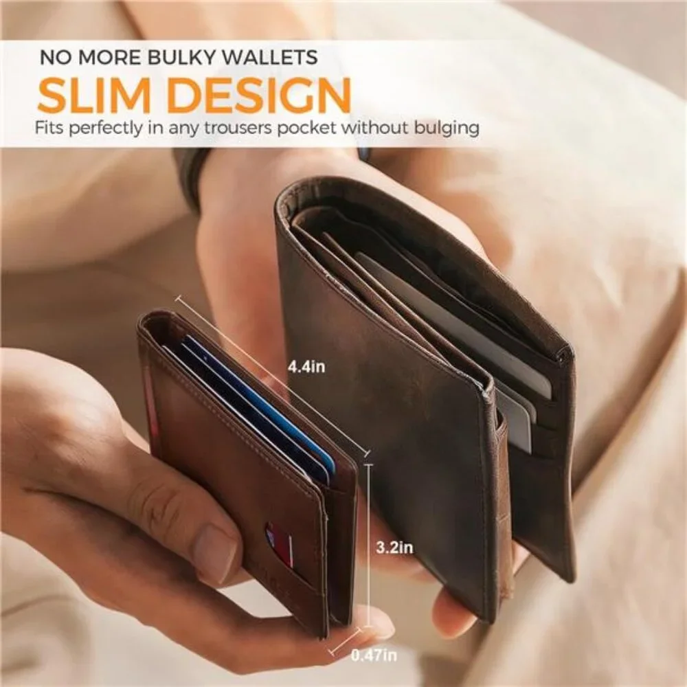New Slim Novelty Wallets for Men RFID Blocking 11 Card Holder Minimalist